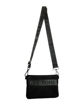 Wild One, Recycled Knit, Treat Pouch Bag for Dogs, Black